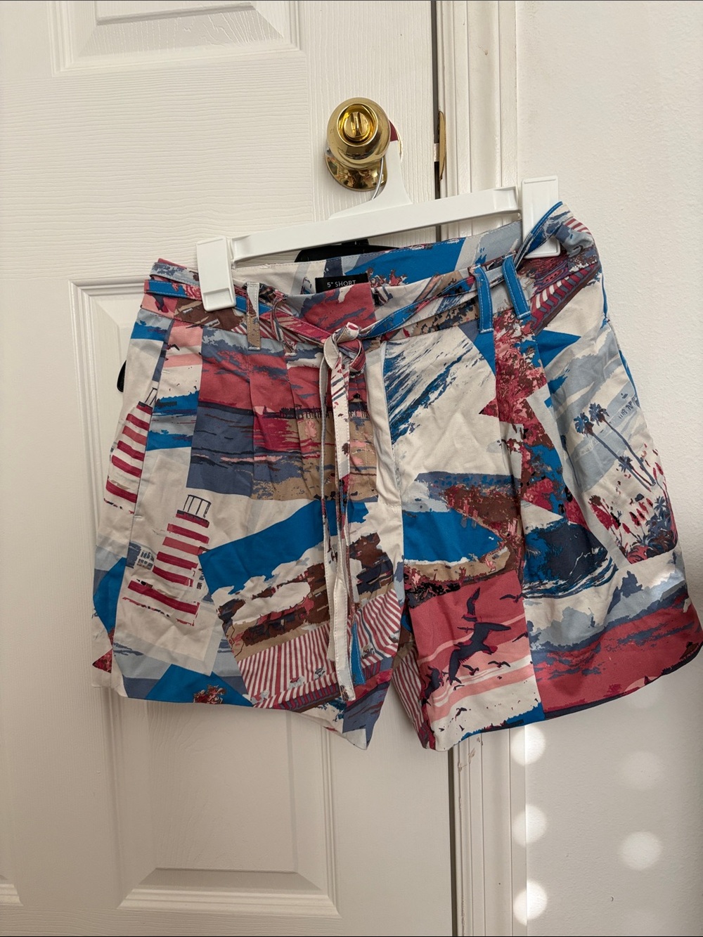 White House Black Market Multicolor Printed High Waist Shorts